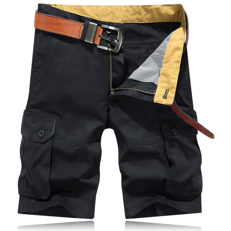 夏季黑色五分工装短裤男加肥裤子夏装休闲宽松直筒纯棉5分裤外穿