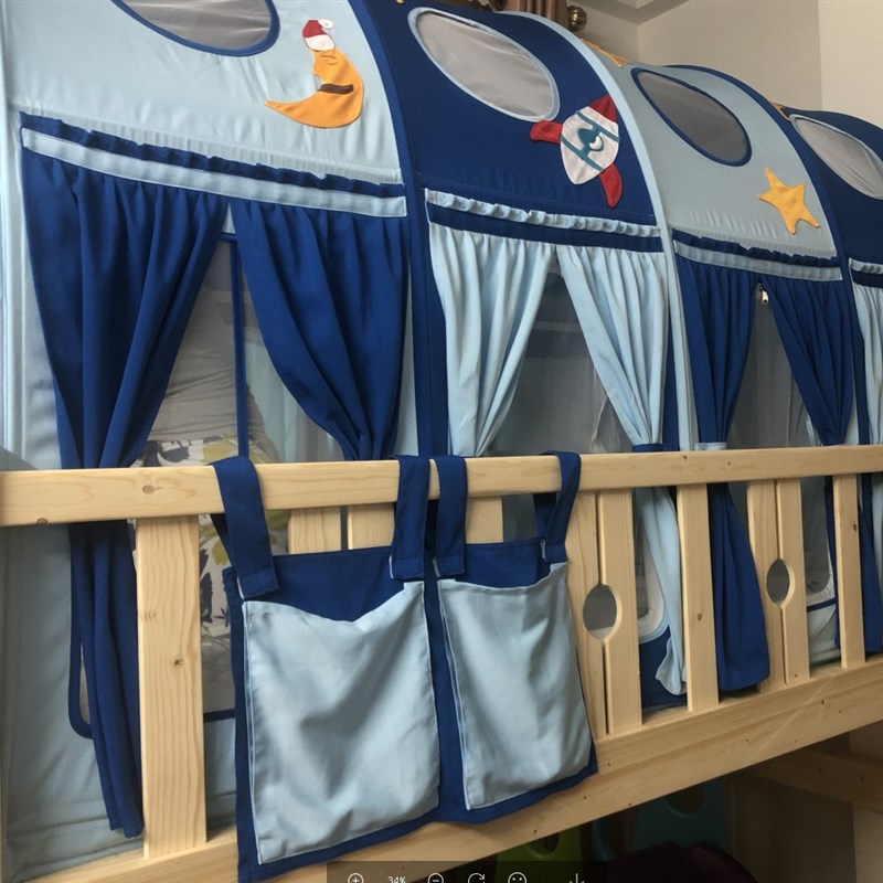 儿童床上帐篷室内公主房男女孩游戏屋上下铺防摔防蚊分床神器加长