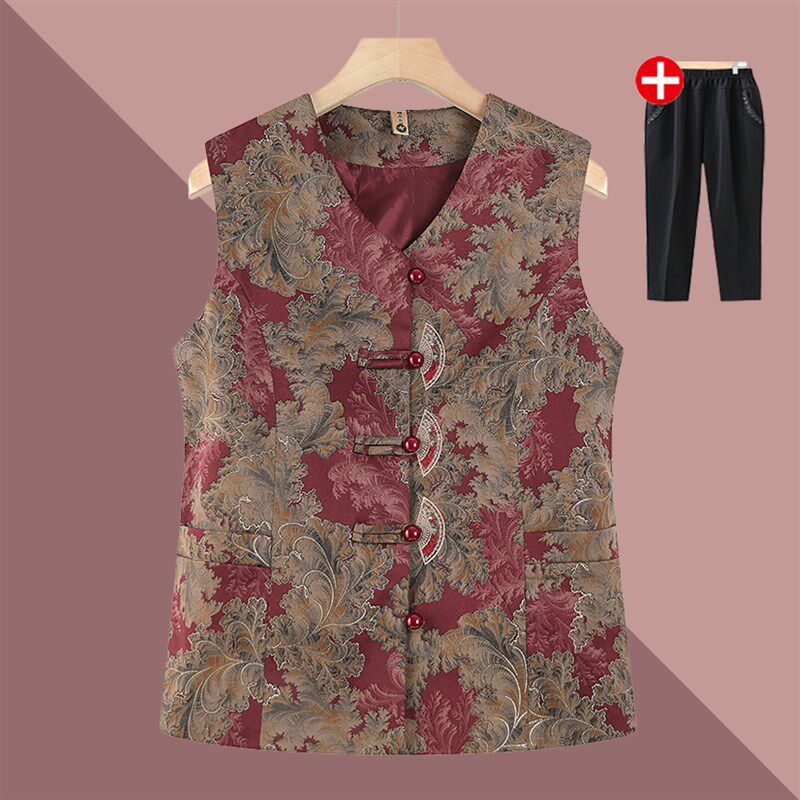 中老年人马甲女款老太太坎肩奶奶春装上衣洋气妈妈装背心老人衣服