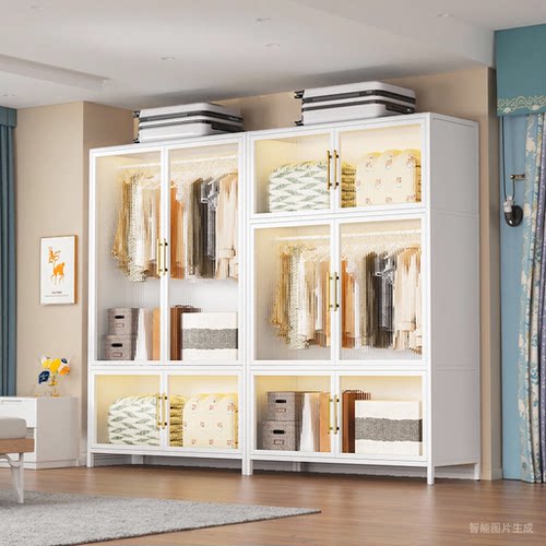 钢制组装衣柜家用卧室出租房