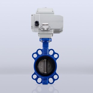 电动蝶阀D971X 16对夹法兰软密封水阀E碟阀不锈钢阀门DN50