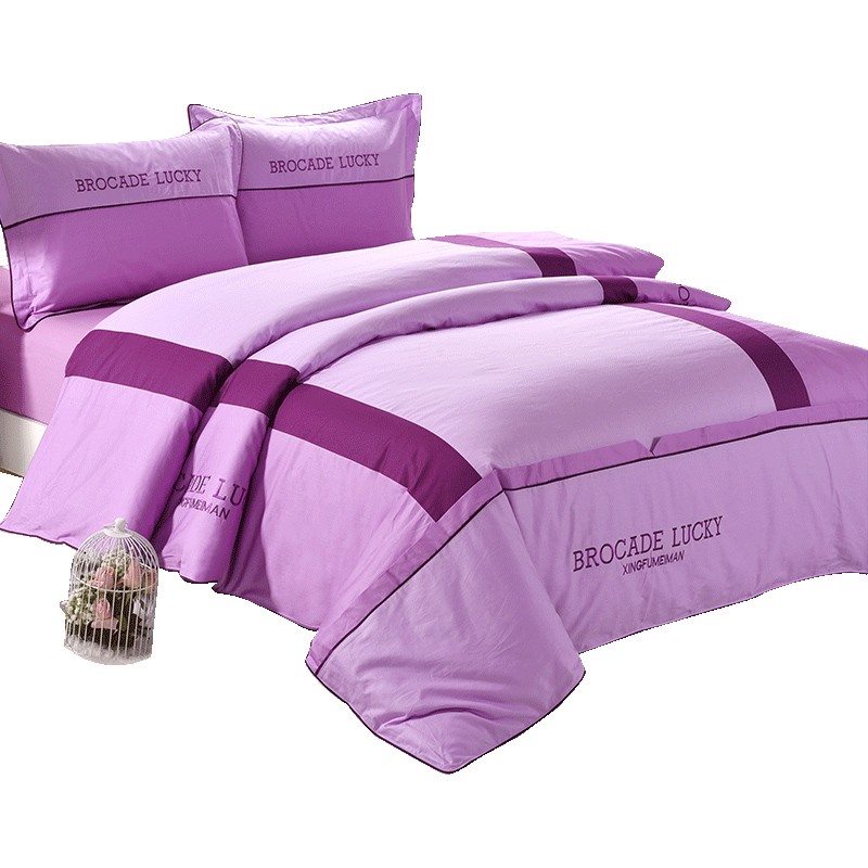 纯棉被套单件全棉220x240被单套200x230被罩单双人纯色简约春夏季