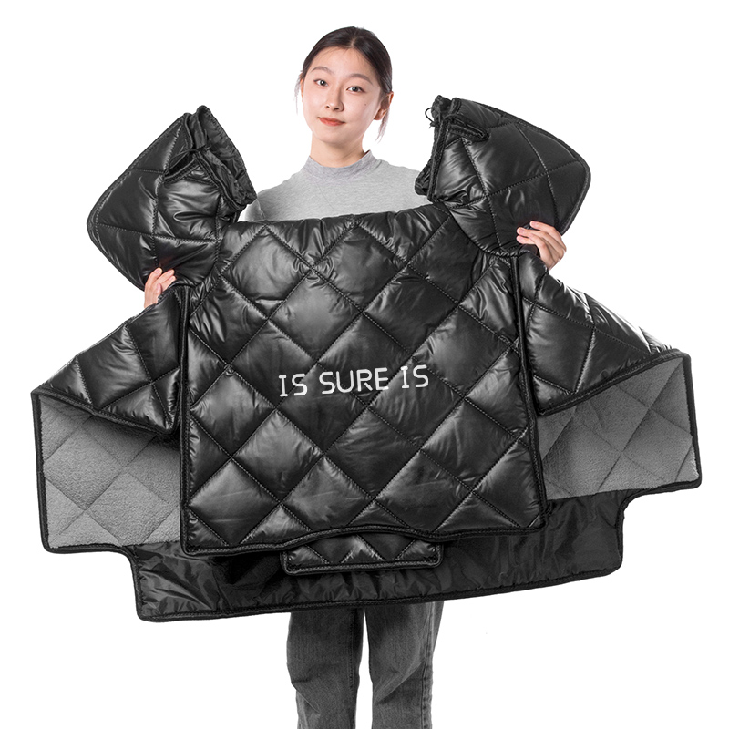 PU新款电动车挡风被冬季加绒加厚电瓶摩托电车女防寒防风保暖冬款