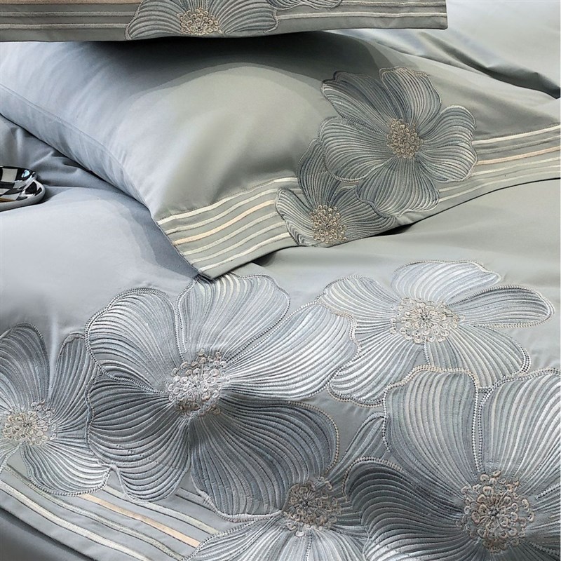 欧式轻奢冬季床品100支全棉磨毛四件套刺绣纯棉加厚保暖床上用品4