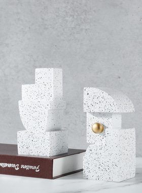 书靠书立美式家居样板间软装饰品A客厅办公室书房配饰摆件书档书