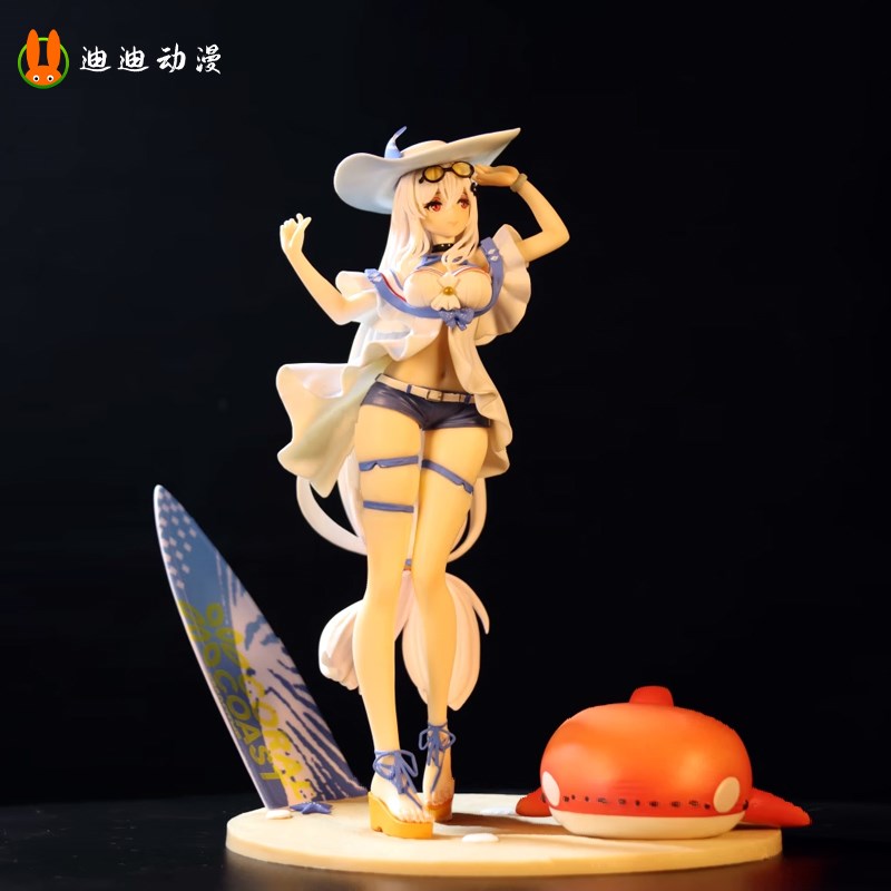 明日方舟斯卡蒂海滨夏日手办 二次元 泳装美少女动漫游戏模型摆件