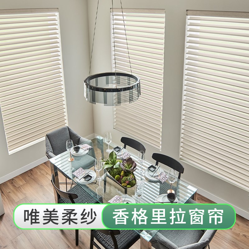 汉德香格里拉帘柔纱帘卷帘百叶窗帘客厅办公室书房遮阳.遮光卷拉