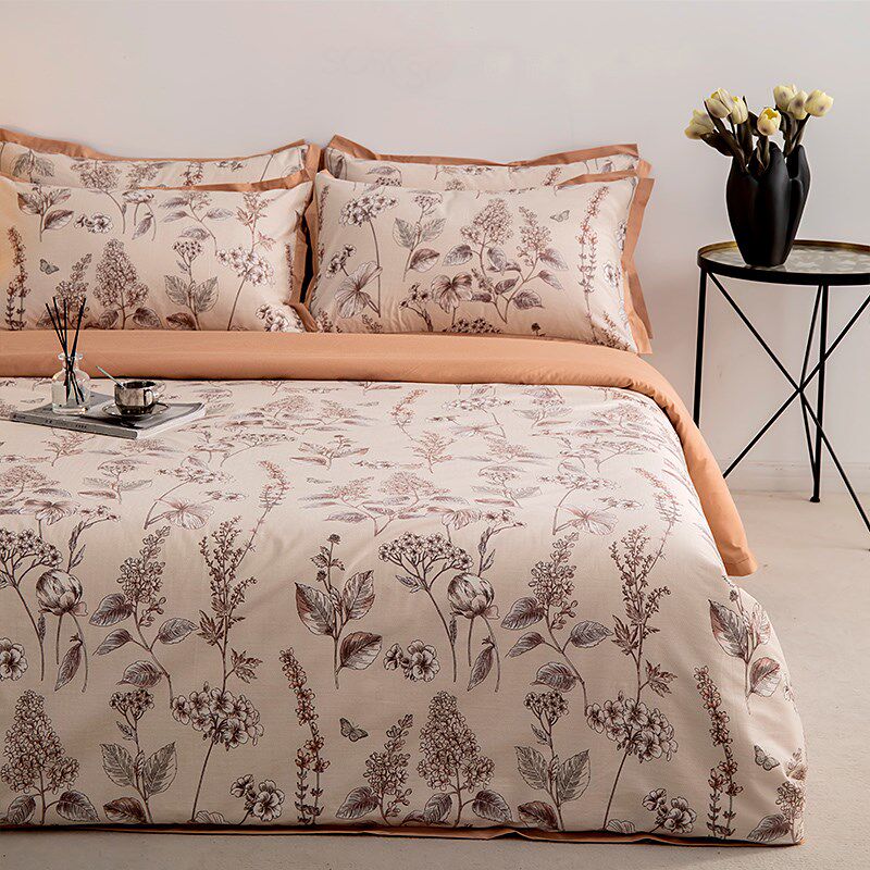 美式长绒棉四件套田园风全棉床A单床笠三件套纯棉被套可裸睡4