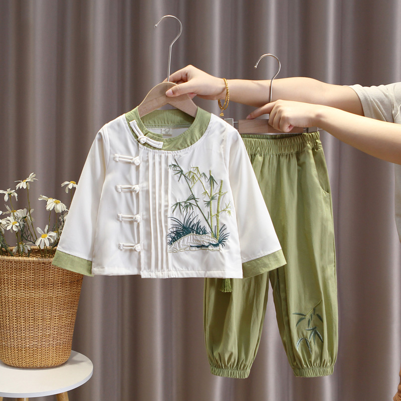 儿童汉服幼儿园演出服春秋款男女童装新中式女童国风礼服男童唐装