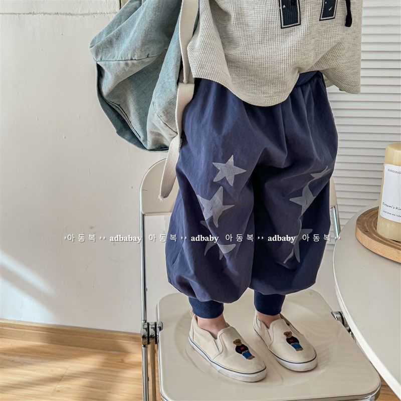 儿童韩版收脚哈伦裤韩版童裤男童女童纯棉印花束脚裤女宝宝长裤潮,童装/婴儿装/亲子装,裤子,淘宝优惠券,粉丝福利购,淘宝优惠卷
