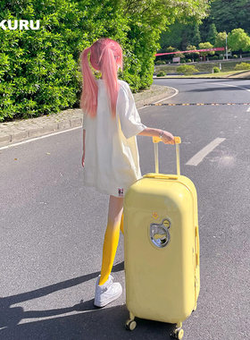 大容量行李箱女高颜值轻便学生拉杆箱复古24小清新旅行箱子28潮流