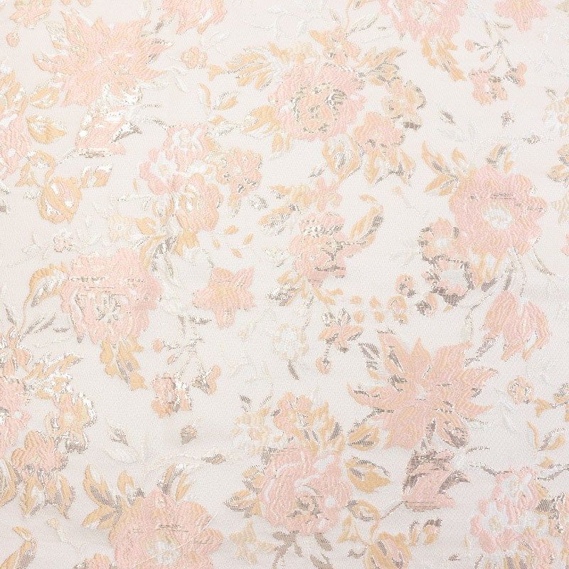 粉色织锦缎金丝提花时装浮雕面料挺括色织蓬蓬裙箱包时装布料,纺织面料/辅料/配套,服装花边,淘宝优惠券,粉丝福利购,淘宝优惠卷