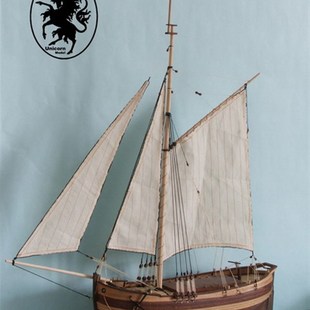 木质西洋古帆船模型拼装套材水上商人号