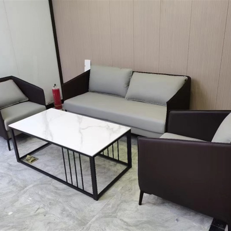 轻奢办公沙发简约现代休闲贵宾接待商务公司小户型办公室沙发茶几