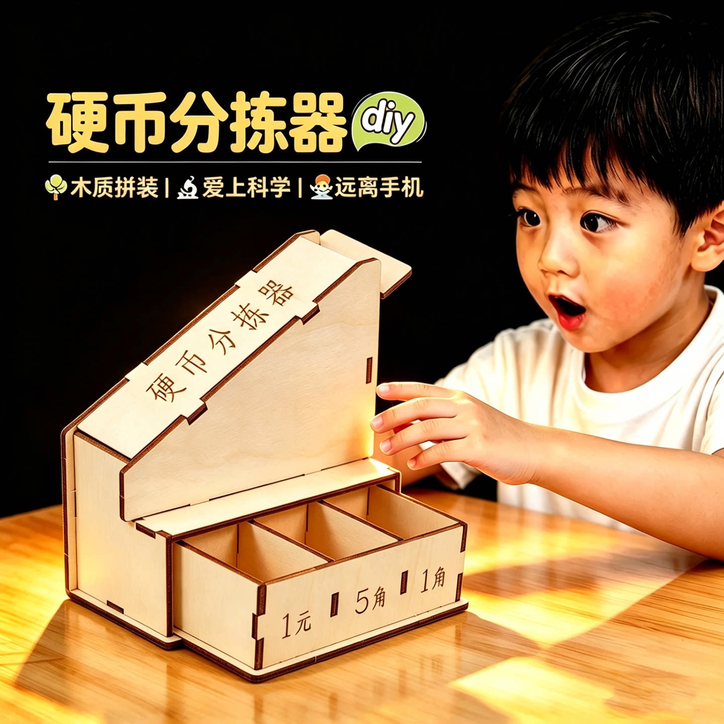 科技小制作diy硬币分拣器