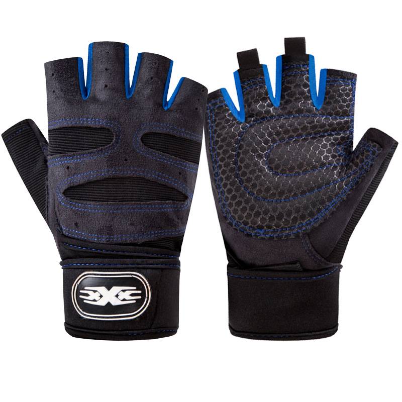 健身手套男女骑行耐磨防滑长护腕户外运动半指摩托车骑车手套春秋