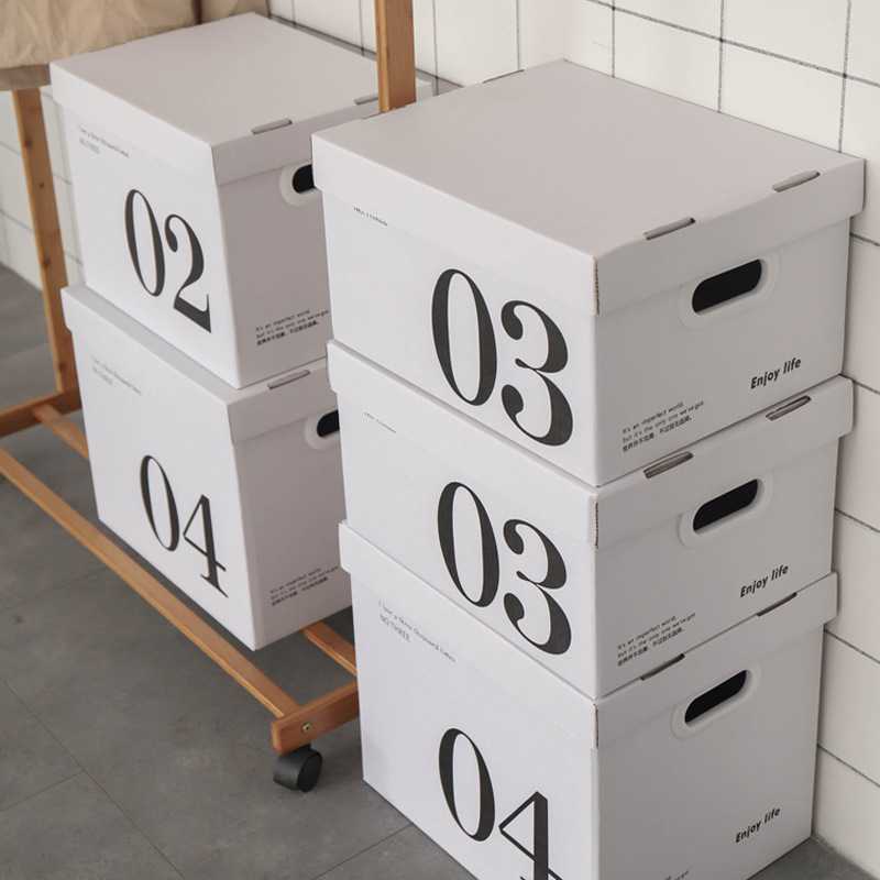 牛皮纸箱学生装书箱子档案纸盒有盖收纳盒大号搬家储物整理箱