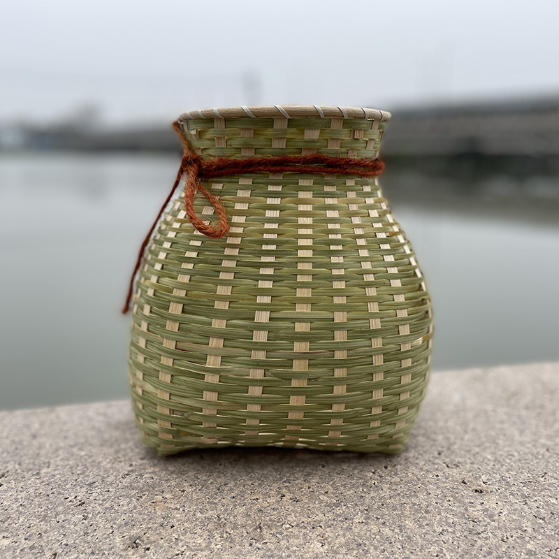 竹编竹筐采茶竹篓竹篮成人背篓装饰插花器花瓶禅意收纳筐鱼篓箩筐,特色手工艺,竹编/竹雕,淘宝优惠券,粉丝福利购,淘宝优惠卷