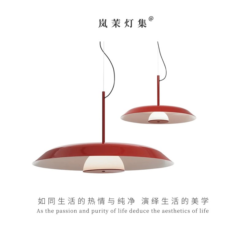 新款法式帽子餐厅北欧奶油铁艺锅盖简约卧室书房吊灯