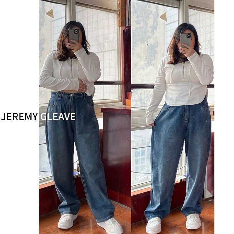 大码300斤梨形身材遮胯牛仔裤女夏季裤子胖mm直筒裤显瘦阔腿长裤2,女装/女士精品,大码裤装,淘宝优惠券,粉丝福利购,淘宝优惠卷