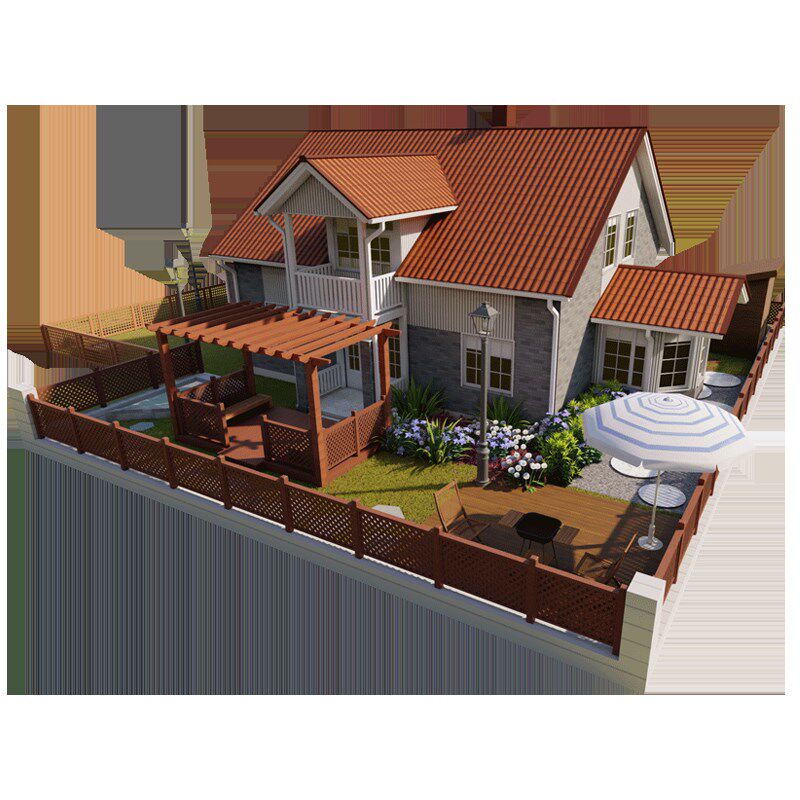 庭院设计效果图园林花园景观别墅露台小院子装修方案楼顶布置规划