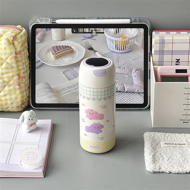 可爱小巧女生高颜值温显保温杯2025新款学生外出便携水杯口袋杯子