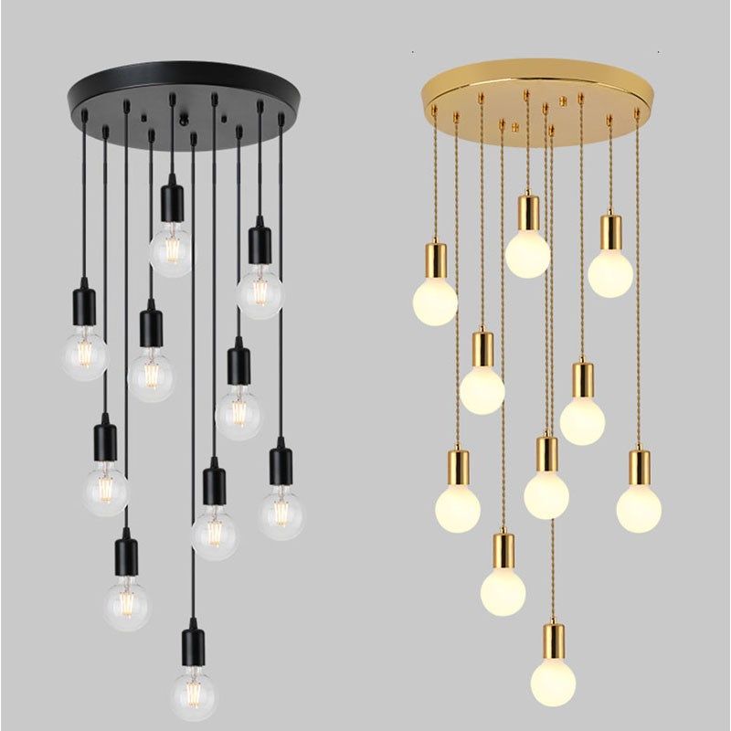 现代简约创意多头圆盘吊灯服装店铺餐厅客厅楼梯高亮装饰照明吊灯,家装灯饰光源,客厅吊灯,淘宝优惠券,粉丝福利购,淘宝优惠卷