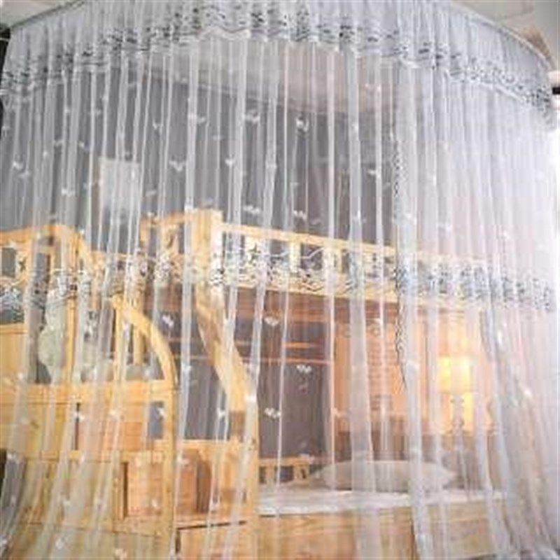 U型导轨子母床蚊帐上下铺双层高低床1.2m1.5米落地轨道梯柜蚊帐