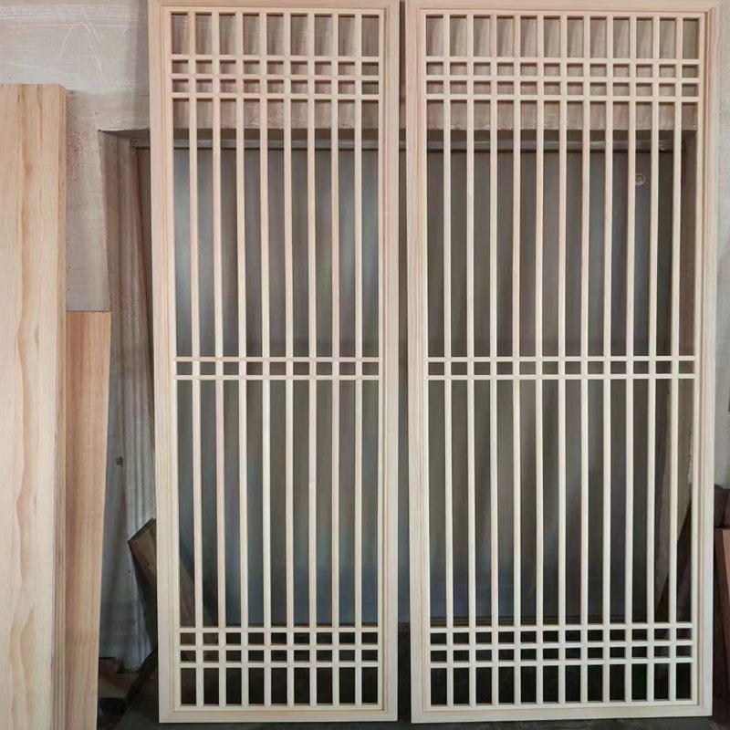 中式仿古门窗实木隔断客厅装饰镂空木雕花格榫卯结构屏风花窗新品