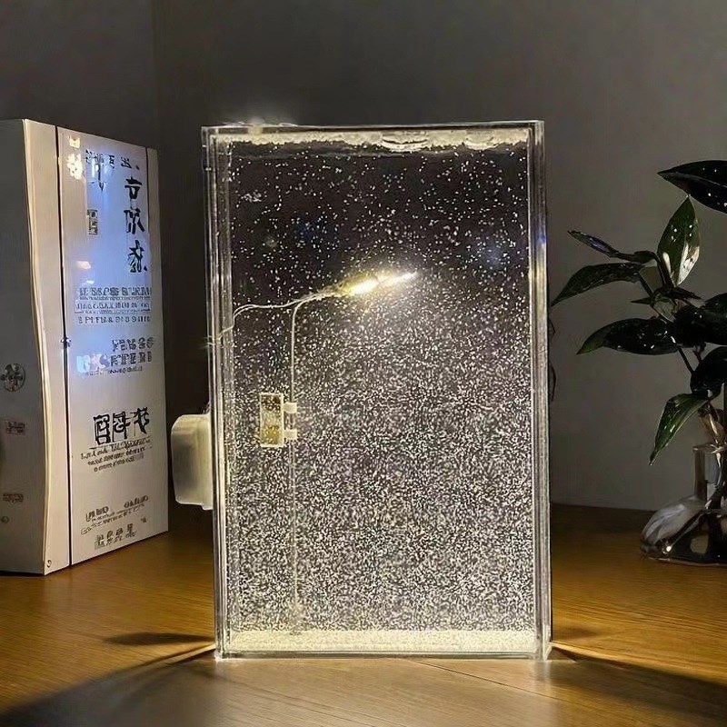 圣诞礼物雪夜流麻夜灯女生diy手工成人创意可爱桌面摆件礼品沙龙