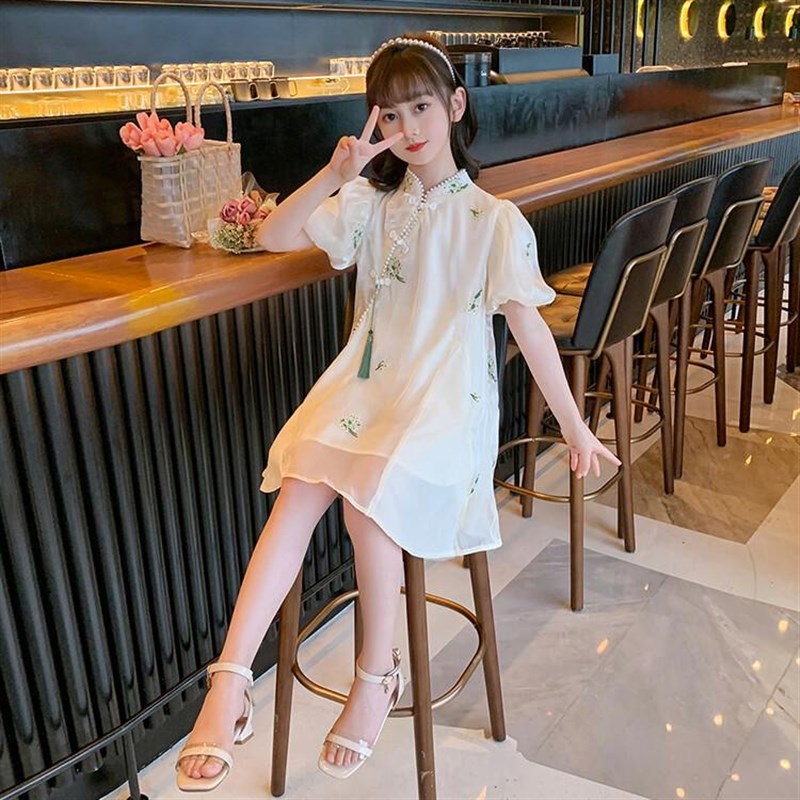 女童汉服连衣裙夏季2023新款夏装小女孩童装旗袍夏款儿童裙子夏天