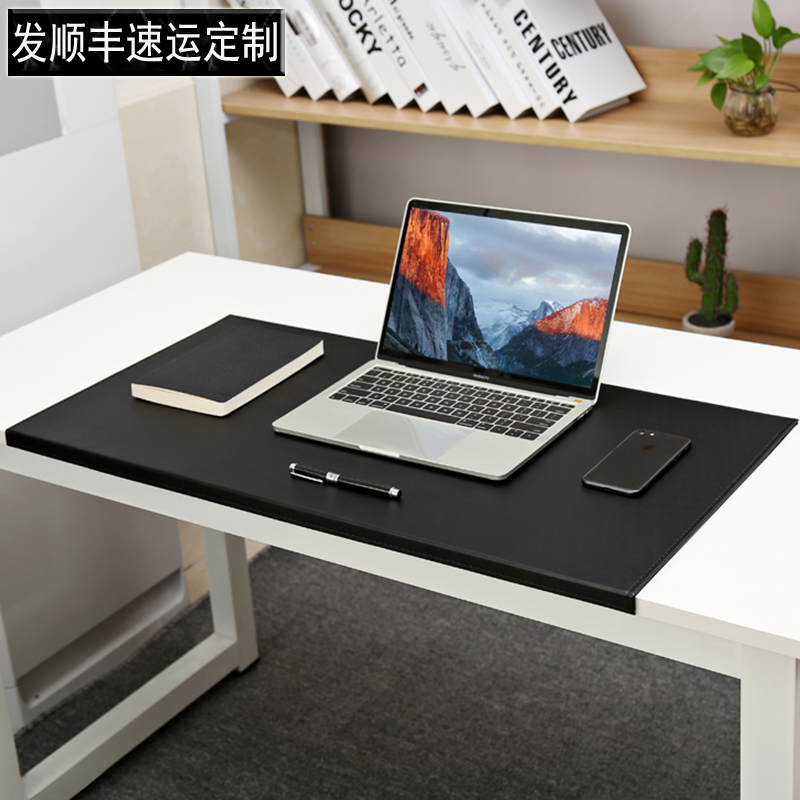 扣边电脑办公写字桌垫p挂边商务书写桌垫超大皮革锁线鼠标垫定制
