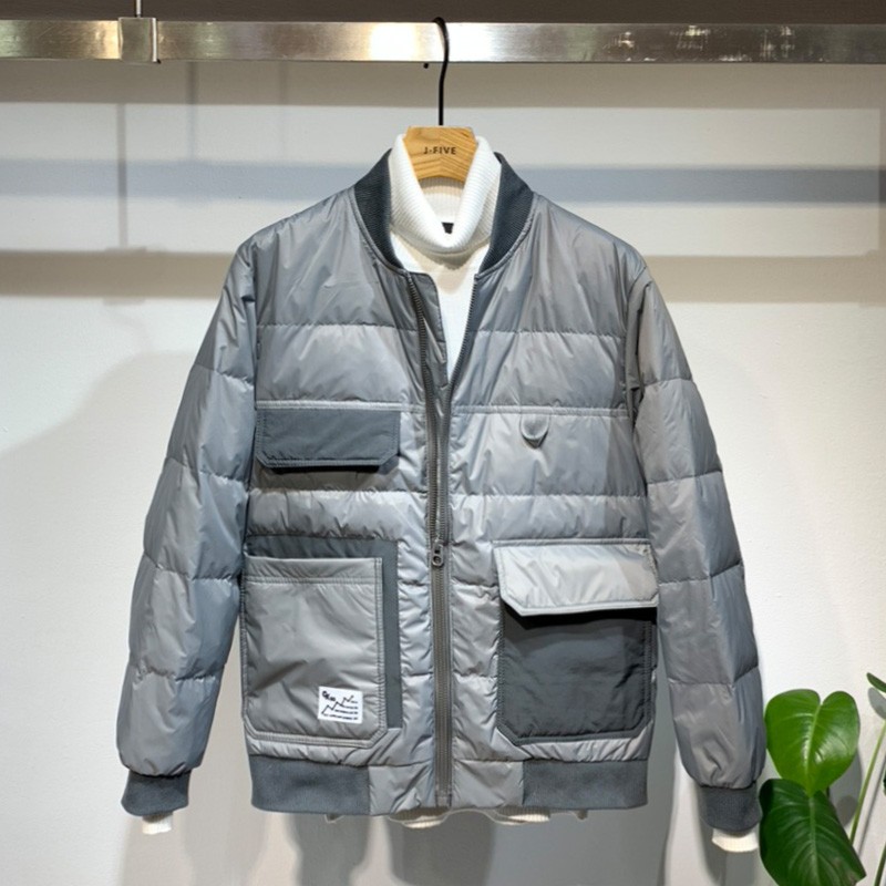 羽绒服男短款2021年新款韩版修身时尚棒球领冬季保暖百搭外套上衣