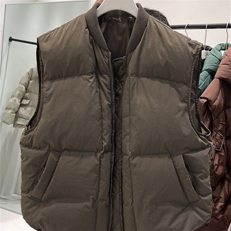 特大码300斤欧货羽绒棉服外套男女马甲坎肩加厚保暖防寒背心马夹