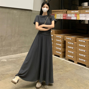 大码巨好看的夏装减龄穿搭一整套女胖mm显瘦高级感半身裙两件套装