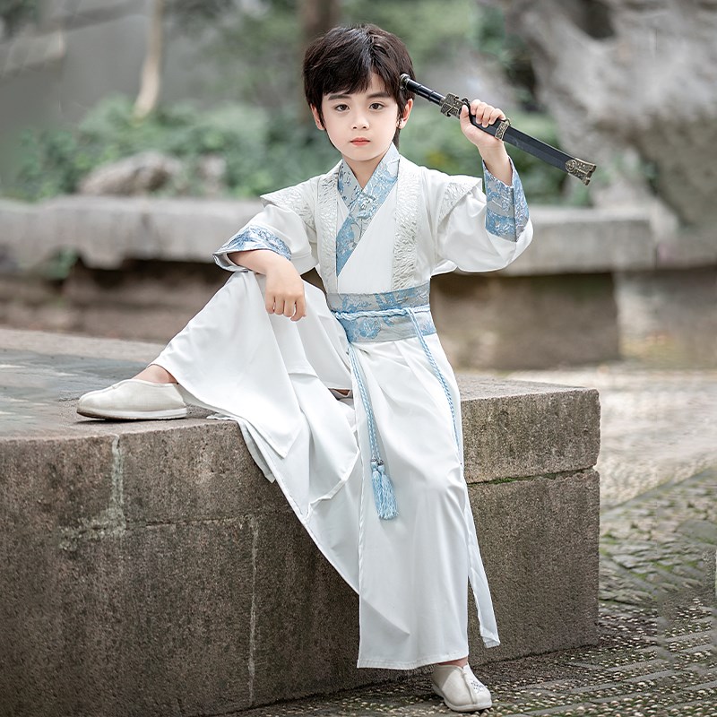 儿童2024新款男孩国学服古装演出服中国风男童明制汉服古风春秋款
