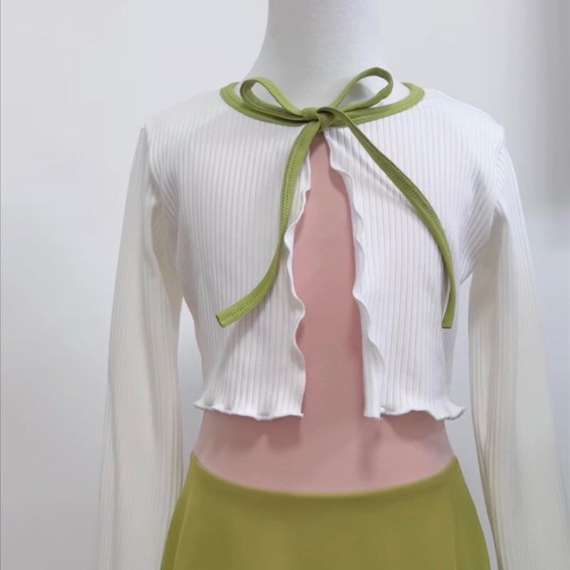 儿童女秋冬新款系带披肩外套针织抓绒日常百搭民族舞练功服中国舞