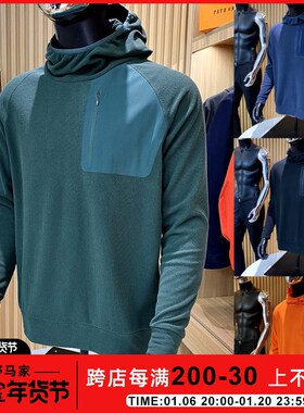 城市軍版P绒!户外飞禽!秋冬轻量化胸前压胶口袋抓绒连帽卫衣T恤