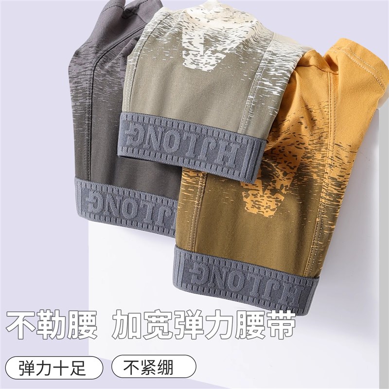 男士内裤男生纯棉抗菌平角裤男款夏季2024新款青少年宽松四角短裤