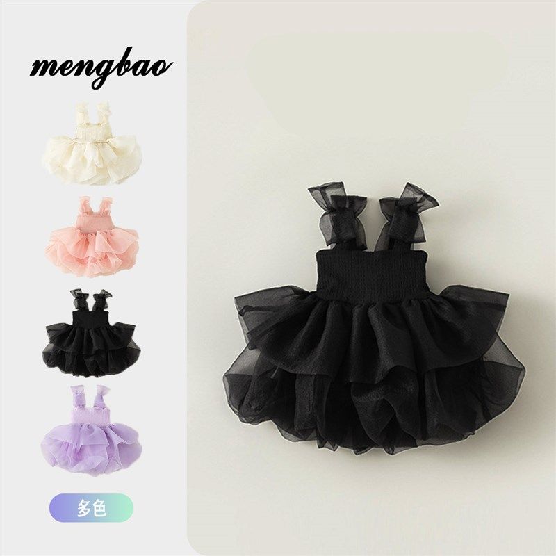 周岁女宝礼服宝宝生日公主裙高端洋气连衣裙夏季女童黑色吊带纱裙,童装/婴儿装/亲子装,连衣裙,淘宝优惠券,粉丝福利购,淘宝优惠卷