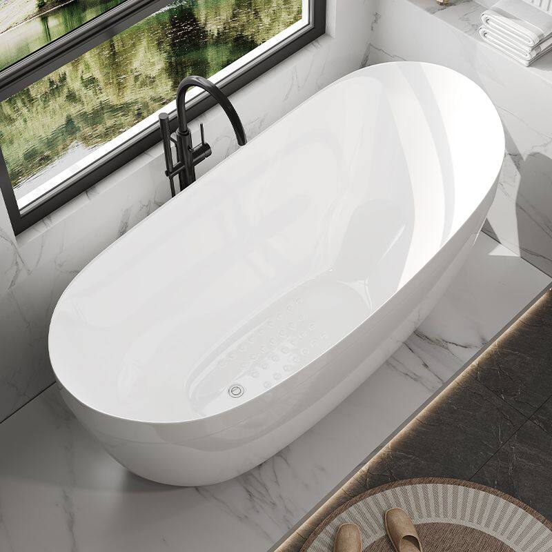 鸭蛋形亚克力免安装浴缸