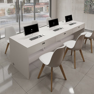 定制德佑贝壳链家房产中介办公桌职员桌23人员工位图文门店桌子