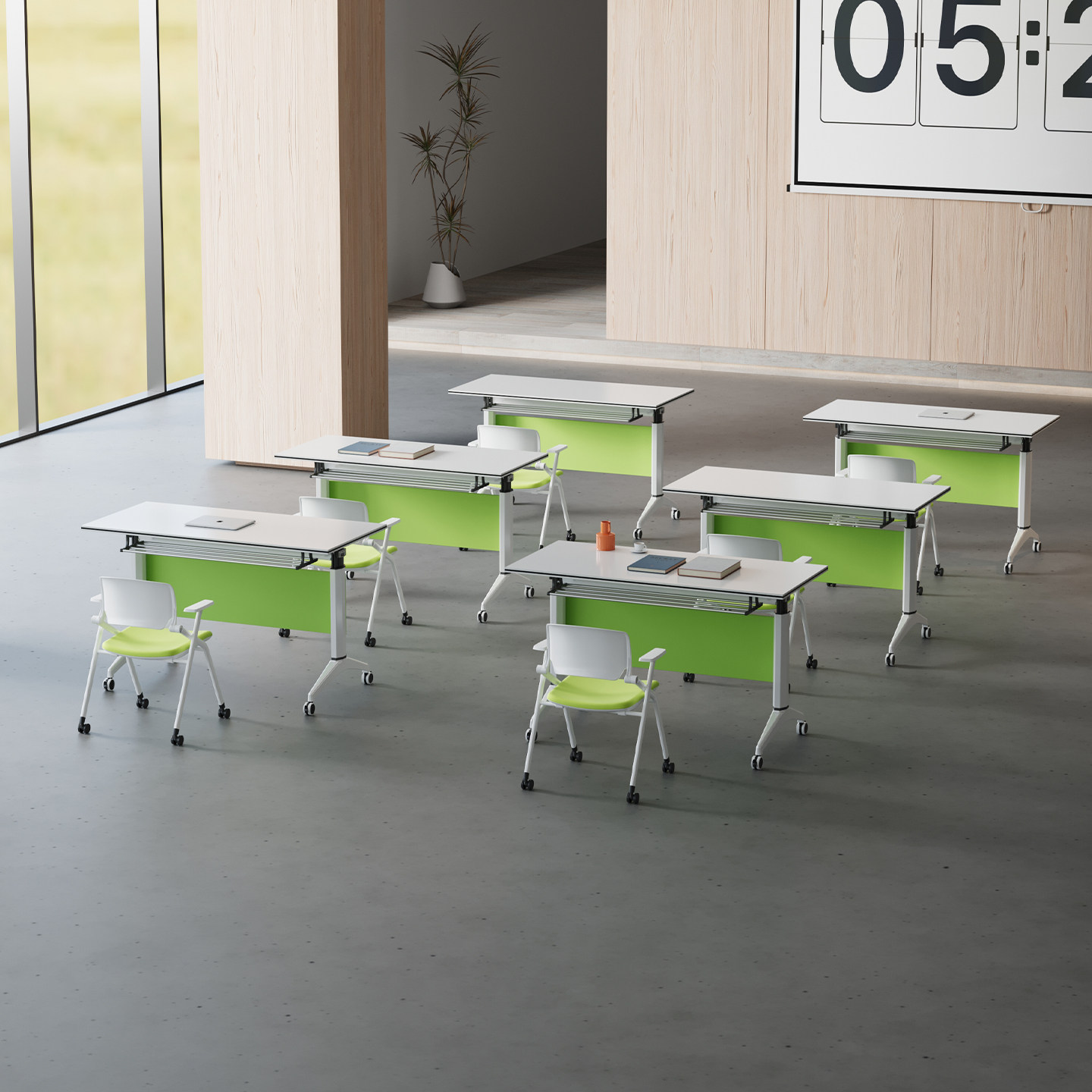 折叠可移动拼接长条培训桌