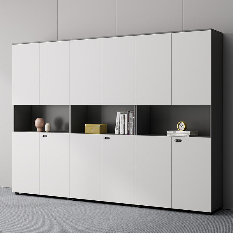 办公室文件柜衣柜木质资料柜子带锁财务储存背景高柜书柜靠墙家具