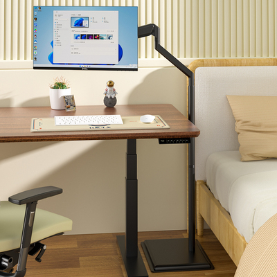 免打孔显示器落地增高支架360度伸缩旋转屏幕R悬挂气动机械臂躺看