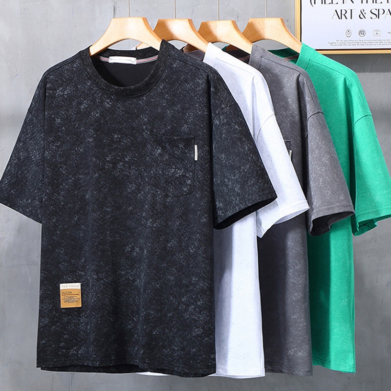 300斤特d胖胖子星球大码潮男装夏季扎染半袖T恤男加肥加大短袖宽