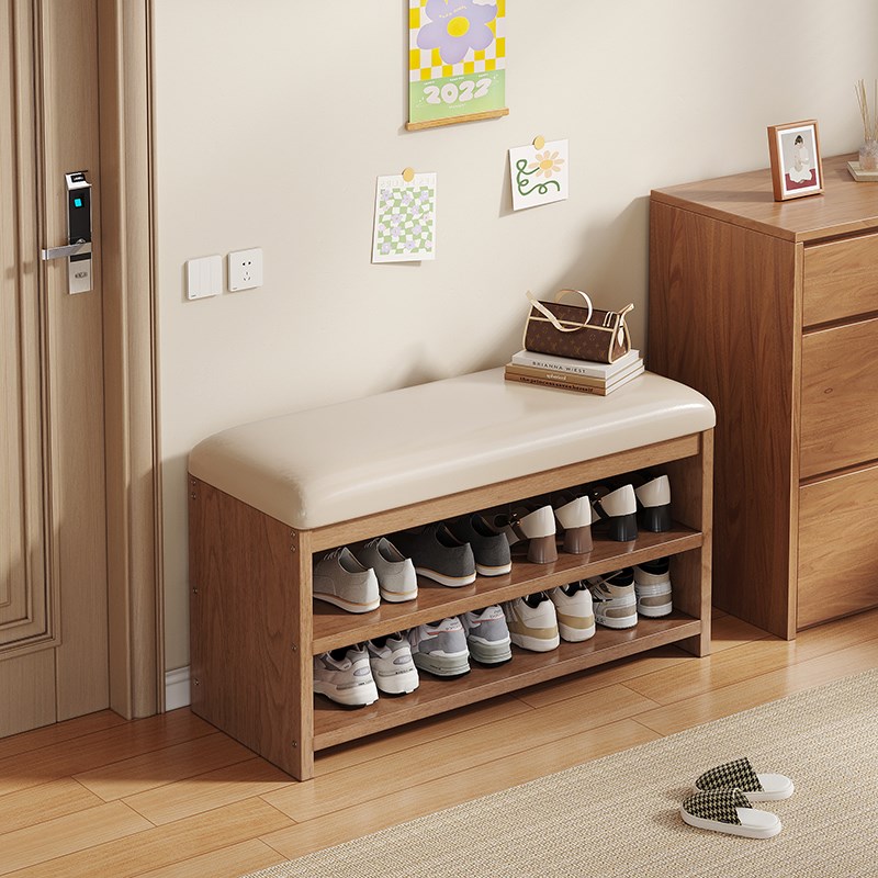 入户换鞋凳门口家用轻奢高级感可收纳鞋架凳子可坐鞋柜穿鞋凳一体