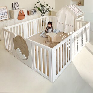 库林亚山悦宝宝游戏围栏收纳架防护栅栏婴儿童R客厅地上爬行垫家