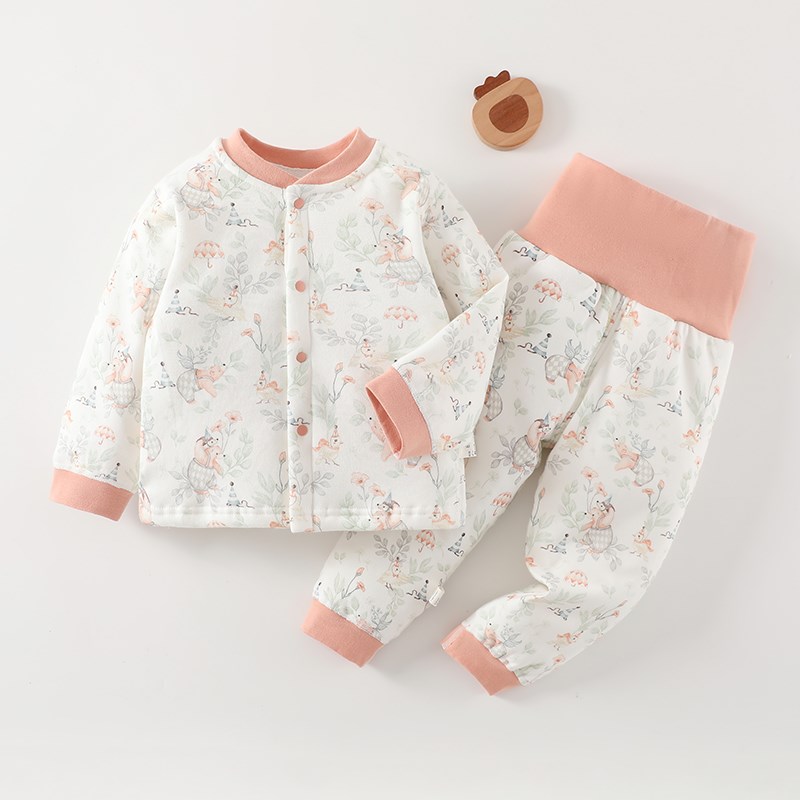 儿童秋衣秋裤婴儿秋冬衣服套装男女童宝宝棉服保暖内衣睡衣60克