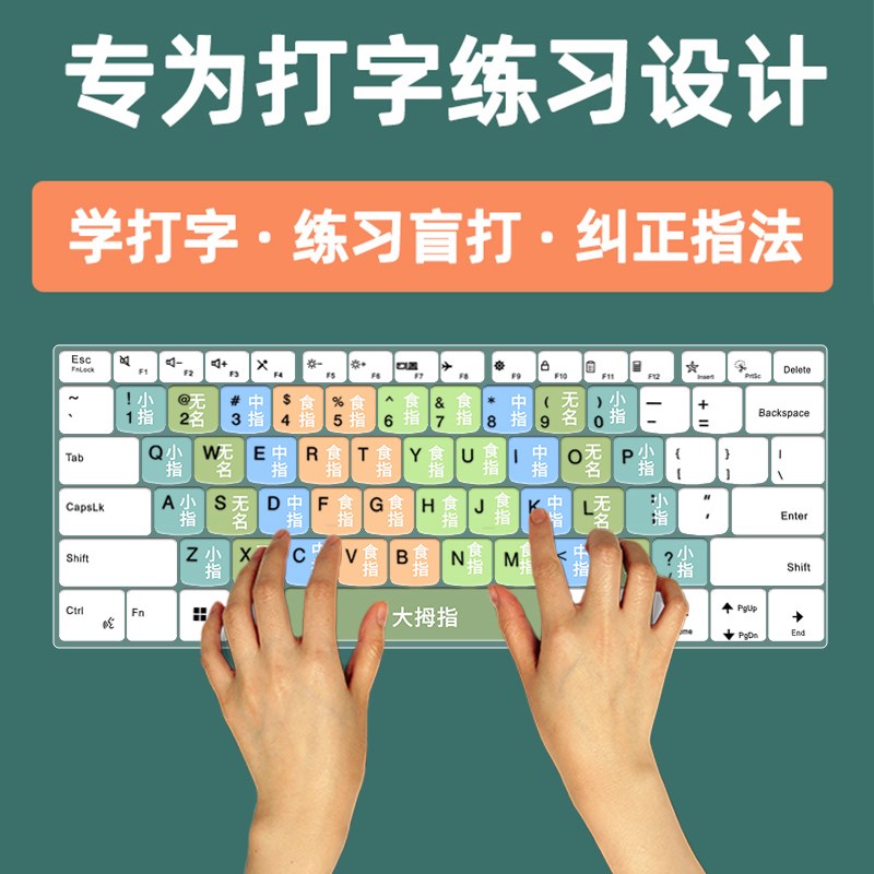 适用于儿童打字练习神器键盘快速指法练习键盘贴中文谐音版练指法